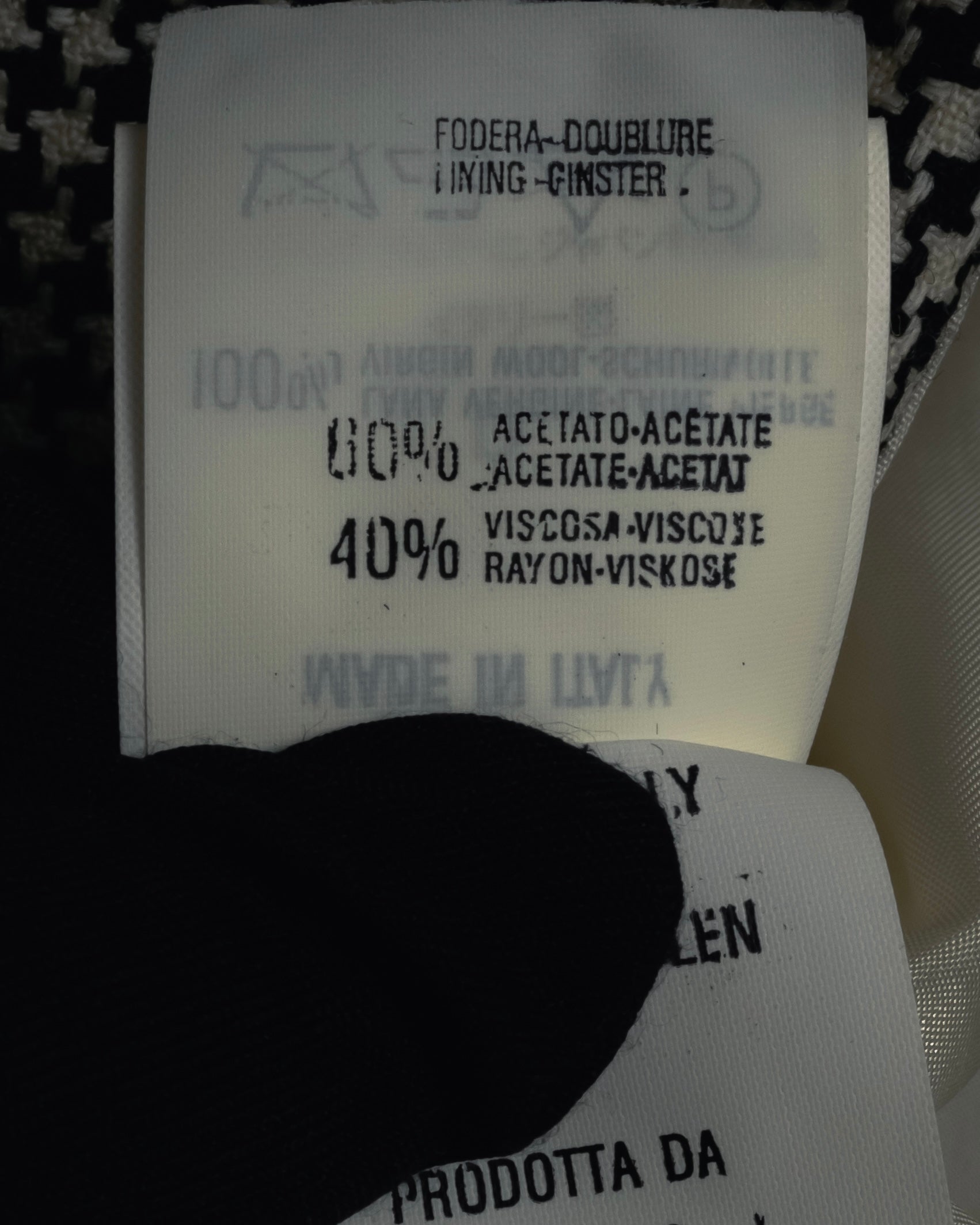 "Emporio Armani" 90’s Houndstooth piped crest blazer