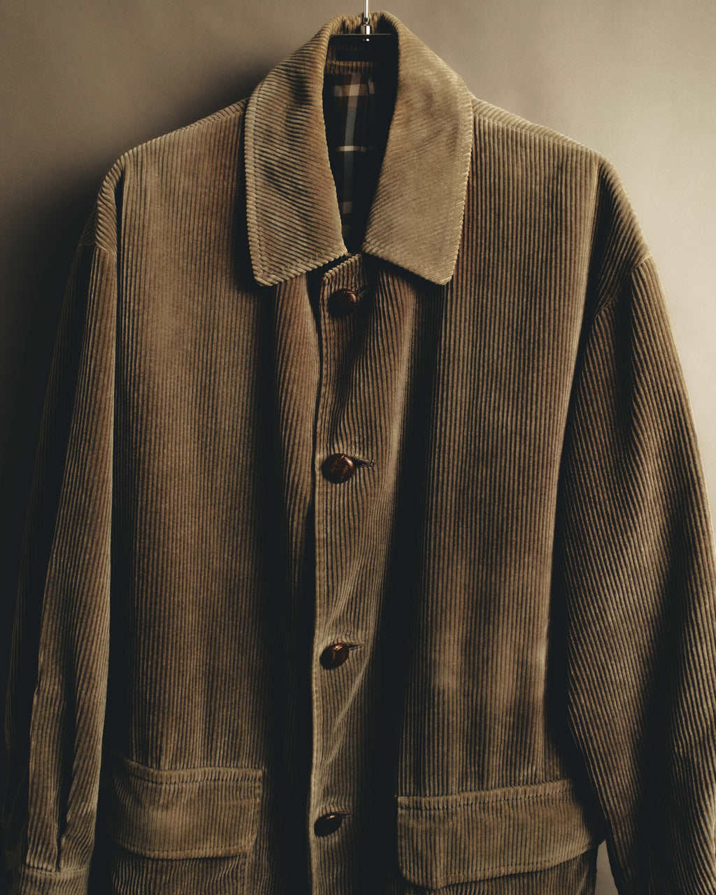 "Burberrys" 80's-90's Relaxed corduroy car coat
