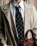 "GIORGIO ARMANI" Paisley pattern silk monotone necktie