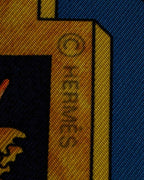 "HERMES" Carpe Diem design Carré 90 silk scarf