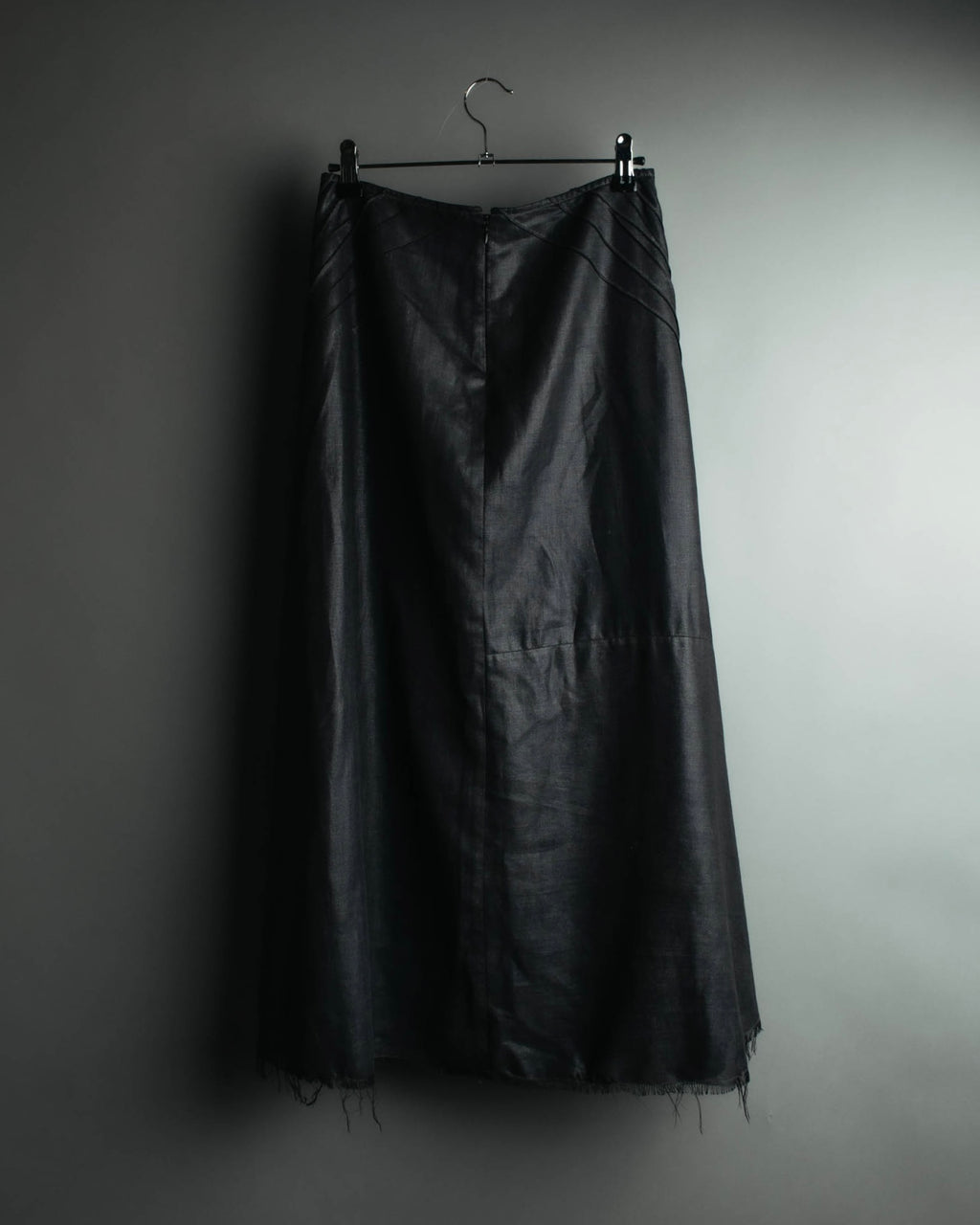 "JUNYA WATANABE COMME des GARÇONS" 00's Glossy raw hem flared long skirt