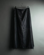 "JUNYA WATANABE COMME des GARÇONS" 00's Glossy raw hem flared long skirt