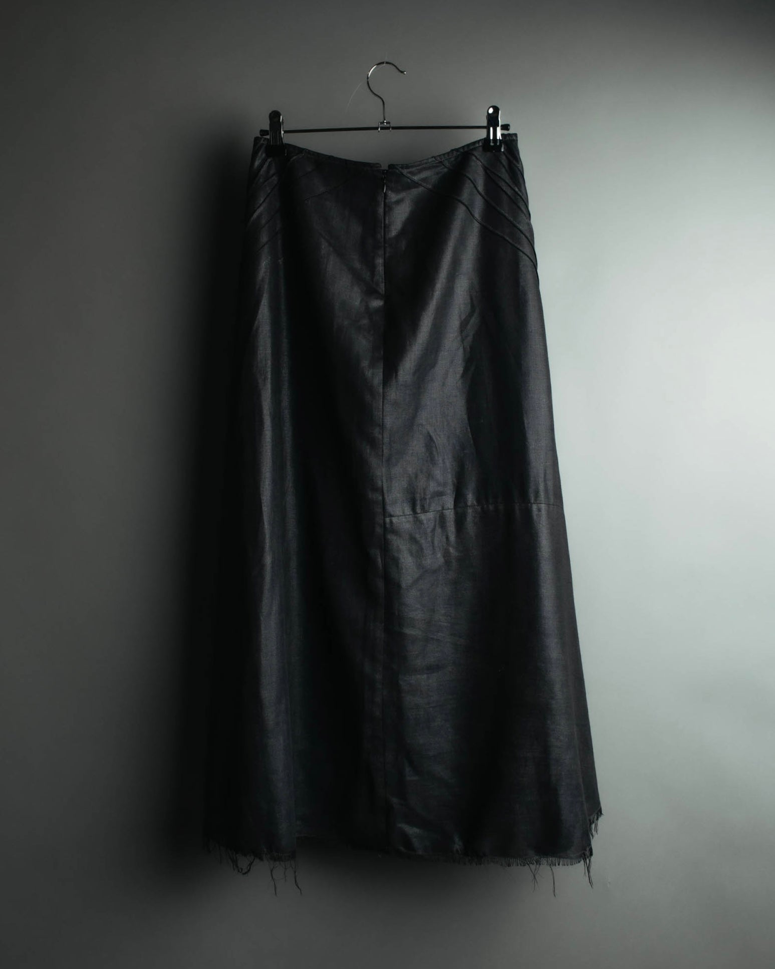 "JUNYA WATANABE COMME des GARÇONS" 00's Glossy raw hem flared long skirt