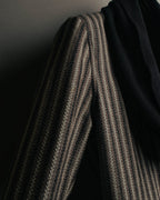 -SPECIAL- “GUCCI” 80’s-90’s Textured striped shawl collar long coat