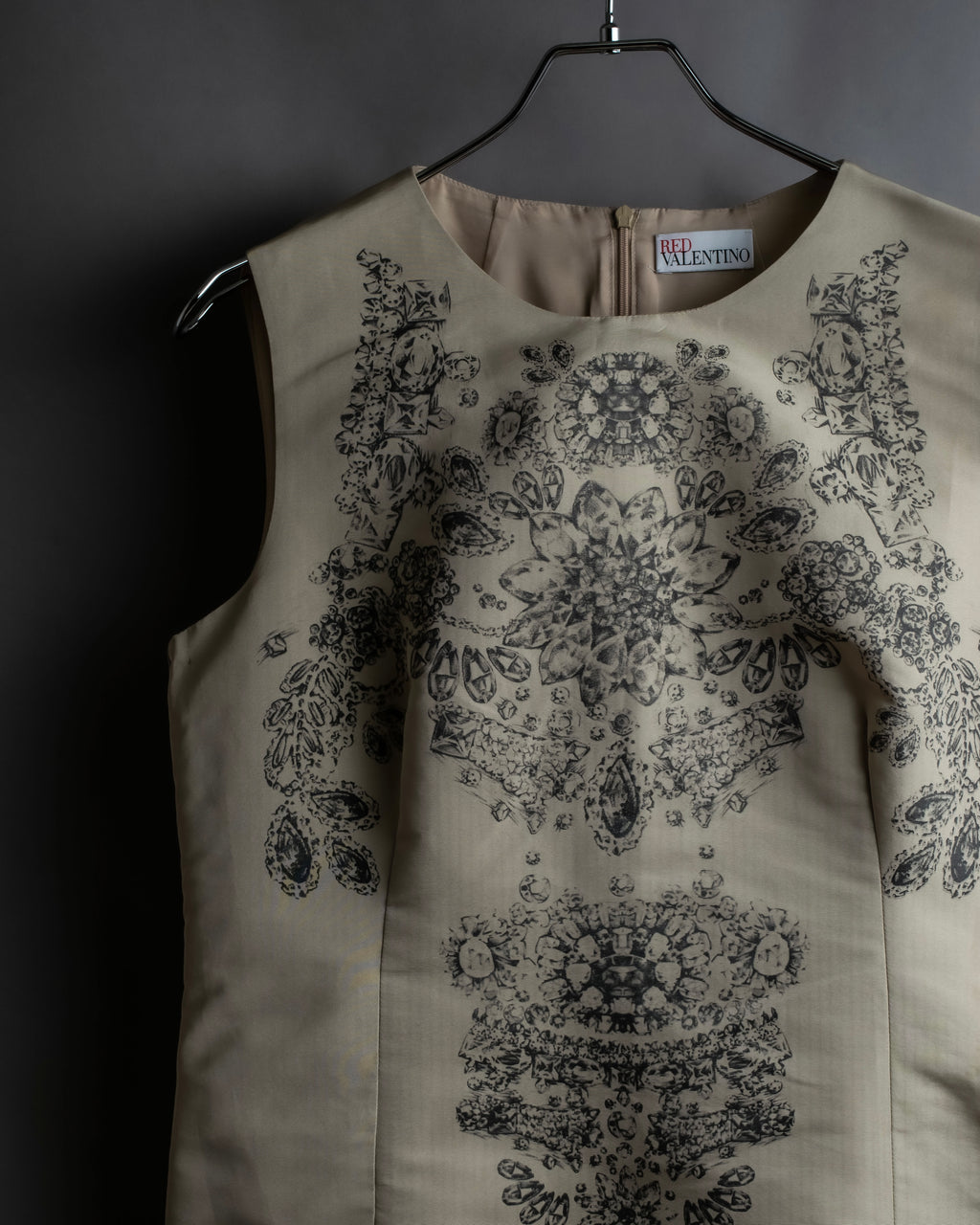 "RED VALENTINO" Baroque print sleeveless dress