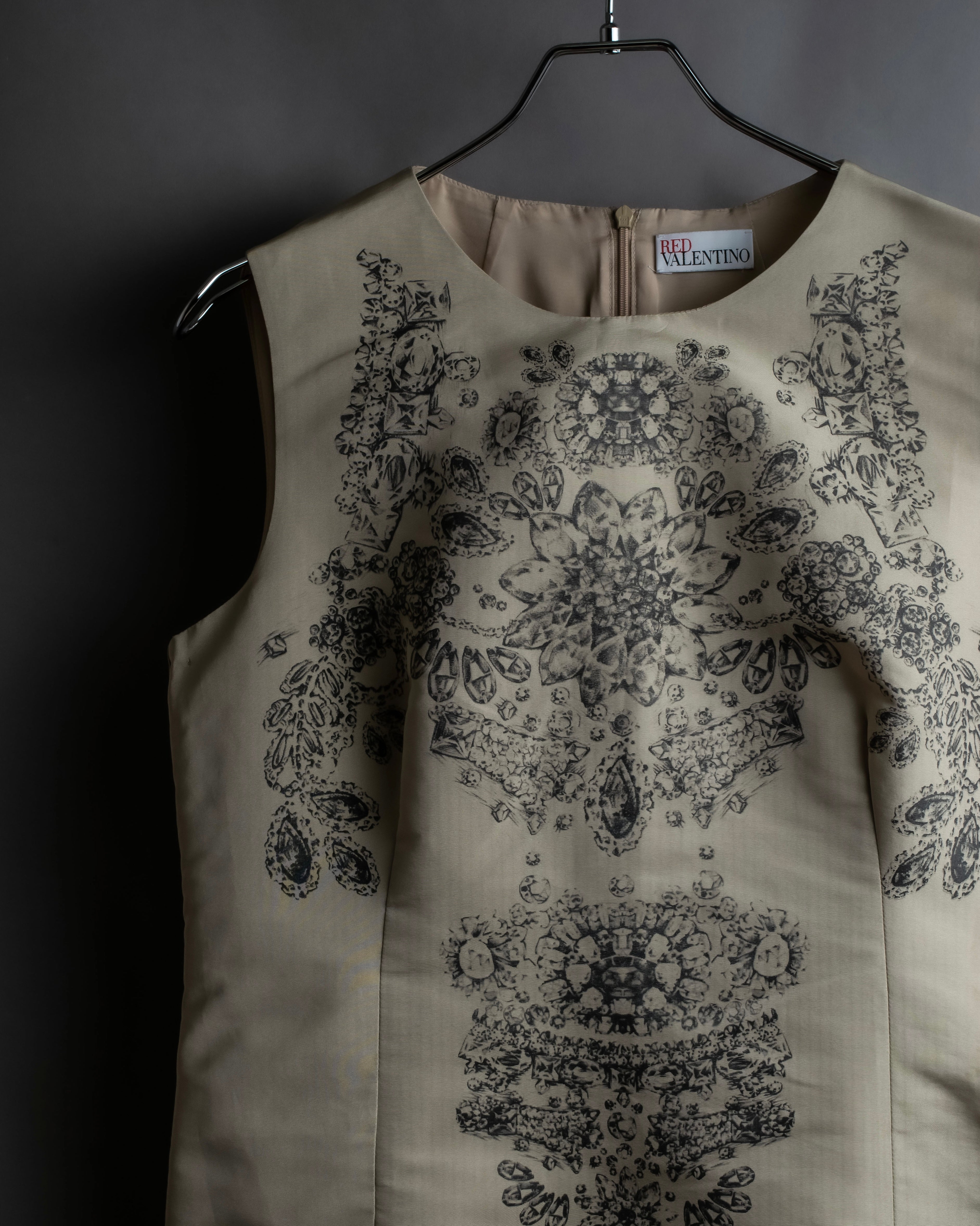 "RED VALENTINO" Baroque print sleeveless dress