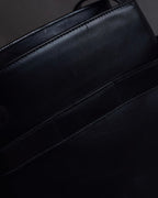 "Salvatore Ferragamo" Architectural trapezoid shape gancini leather shoulder bag