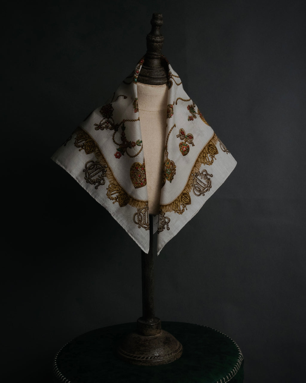 “Christian Dior” 80’s-90’s jewel motif cotton scarf