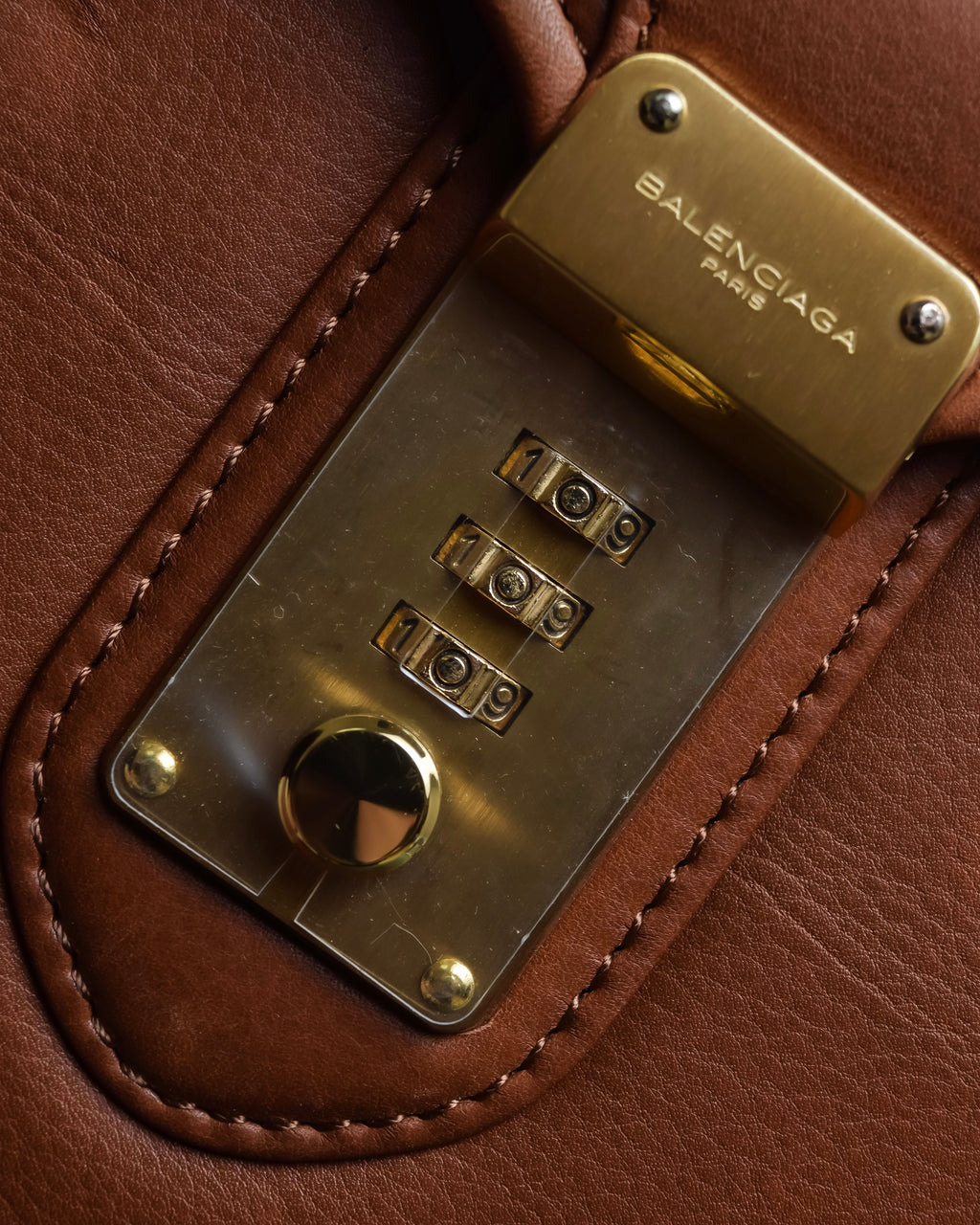 "BALENCIAGA" Water repellent flap square leather bag