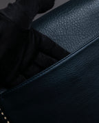 "Valentino Garavani" Saddle stitch design grain leather hand bag