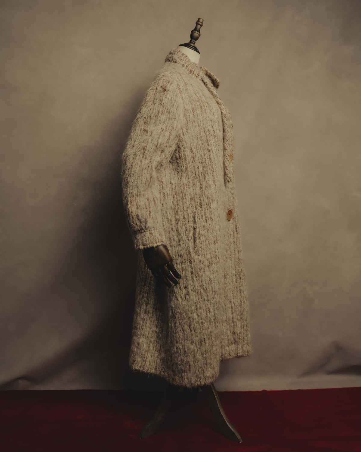 “Vintage” 80’s Shaggy textured long knit coat