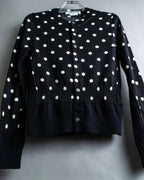 “Comme des Garçons Comme des Garçons“ Dot patterned wool knit cardigan