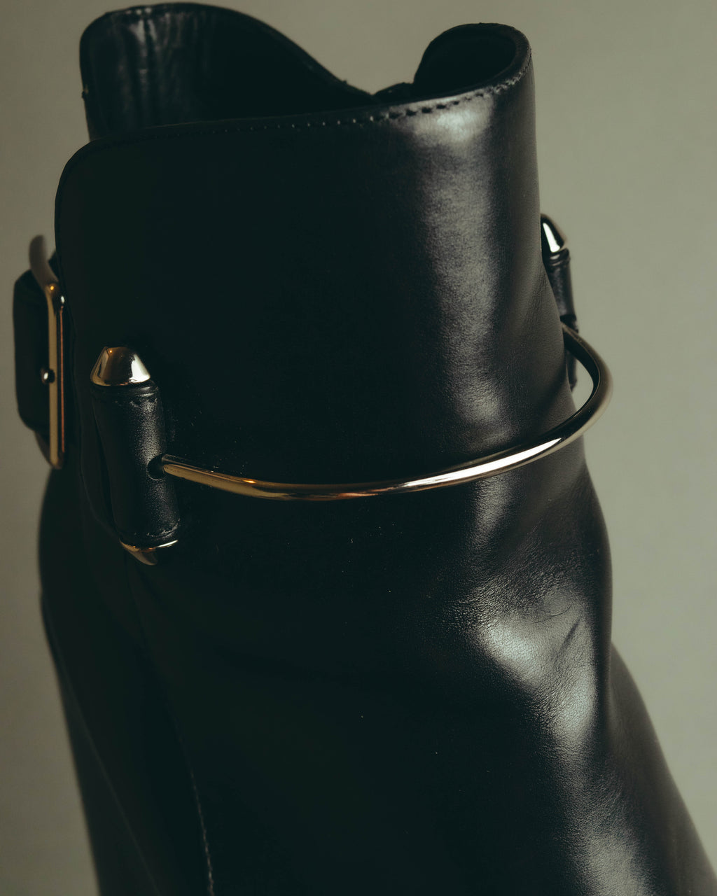 -SPECIAL- “BALENCIAGA” 2014-16’s Metal bar leather ankle boots