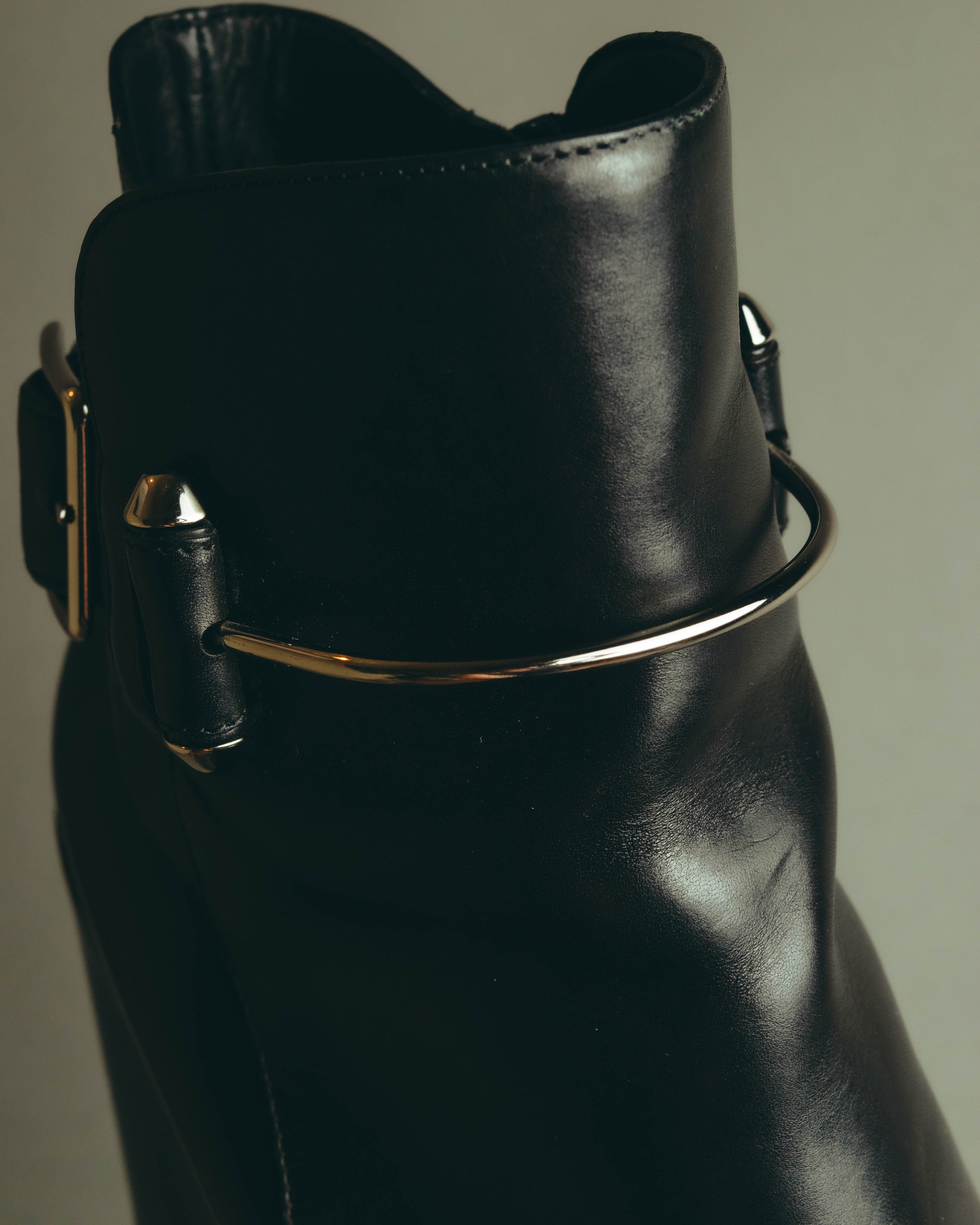 -SPECIAL- “BALENCIAGA” 2014-16’s Metal bar leather ankle boots