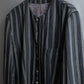 "Vintage multi stripe collarless jacket"