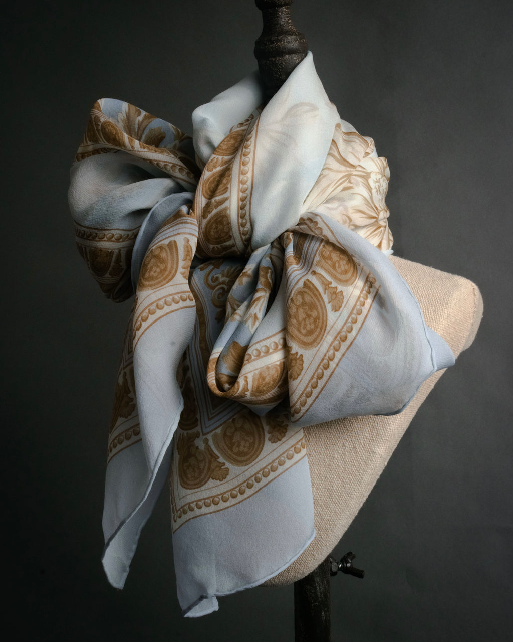 “Christian Dior” 80’s-90’s Classical cornucopia silk scarf