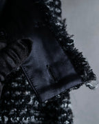 "Dolce &amp; Gabbana" Tweed raw edge flared skirt