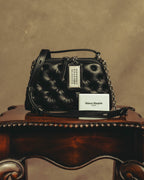 –SPECIAL– “Maison Margiela” 2024-25 Glam slam embroidered trapezoid leather bag