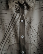 –SPECIAL– "HERMES" 90’s La musique des sphères silk twill printed shirt