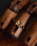 "Christian Dior" Diamond top design gold ring