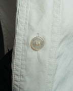 "Hermès" 70's-80's Elegant scarf collar shirt