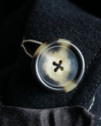 "HELMUT LANG" Fur collar belted long coat