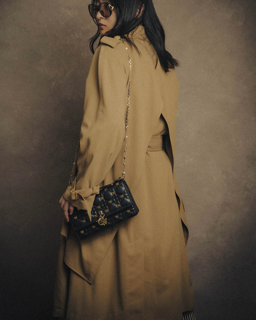 -SPECIAL- “HERMÈS” 90’s-00’s Margiela era draped wool trench coat