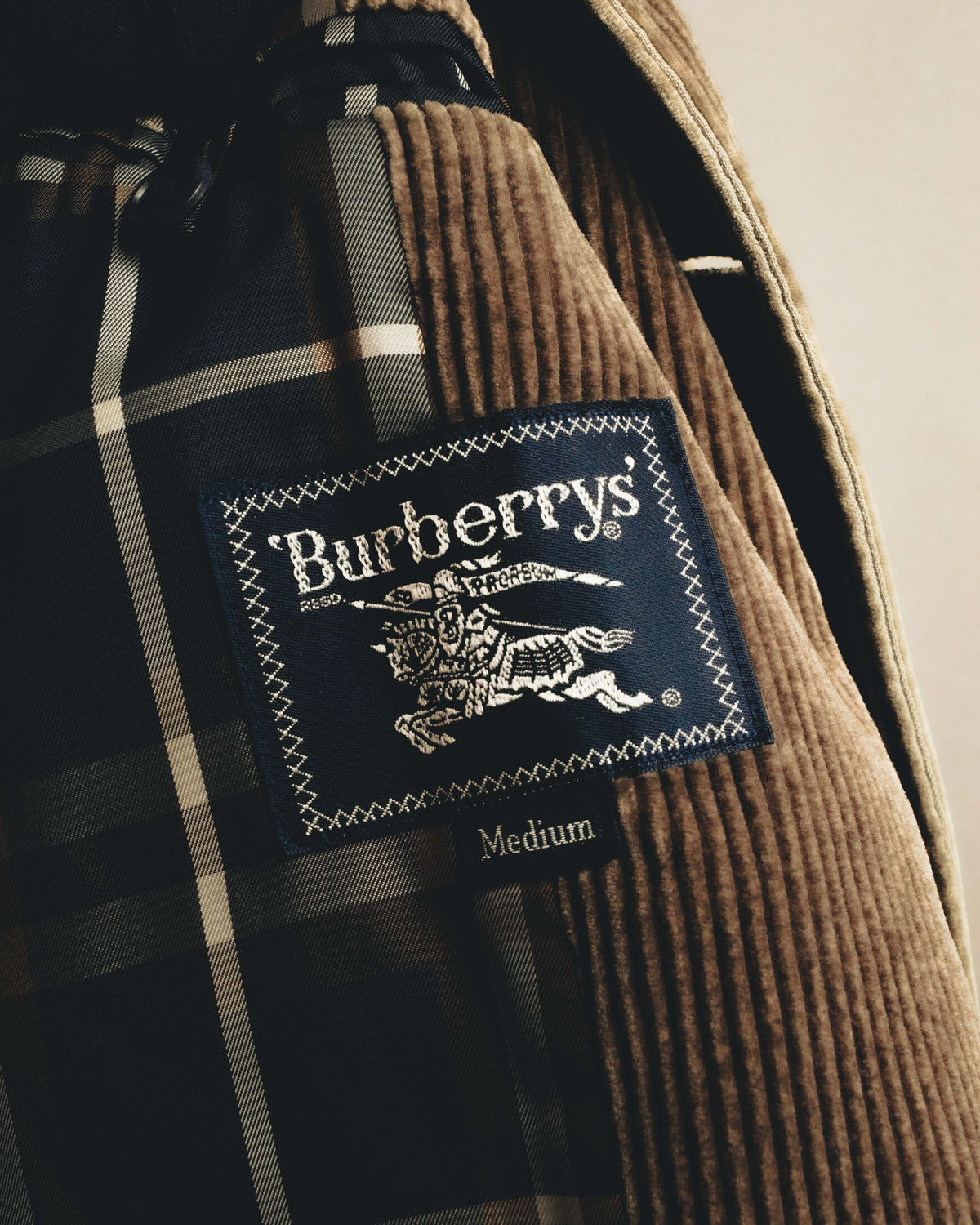 "Burberrys" 80's-90's Relaxed corduroy car coat