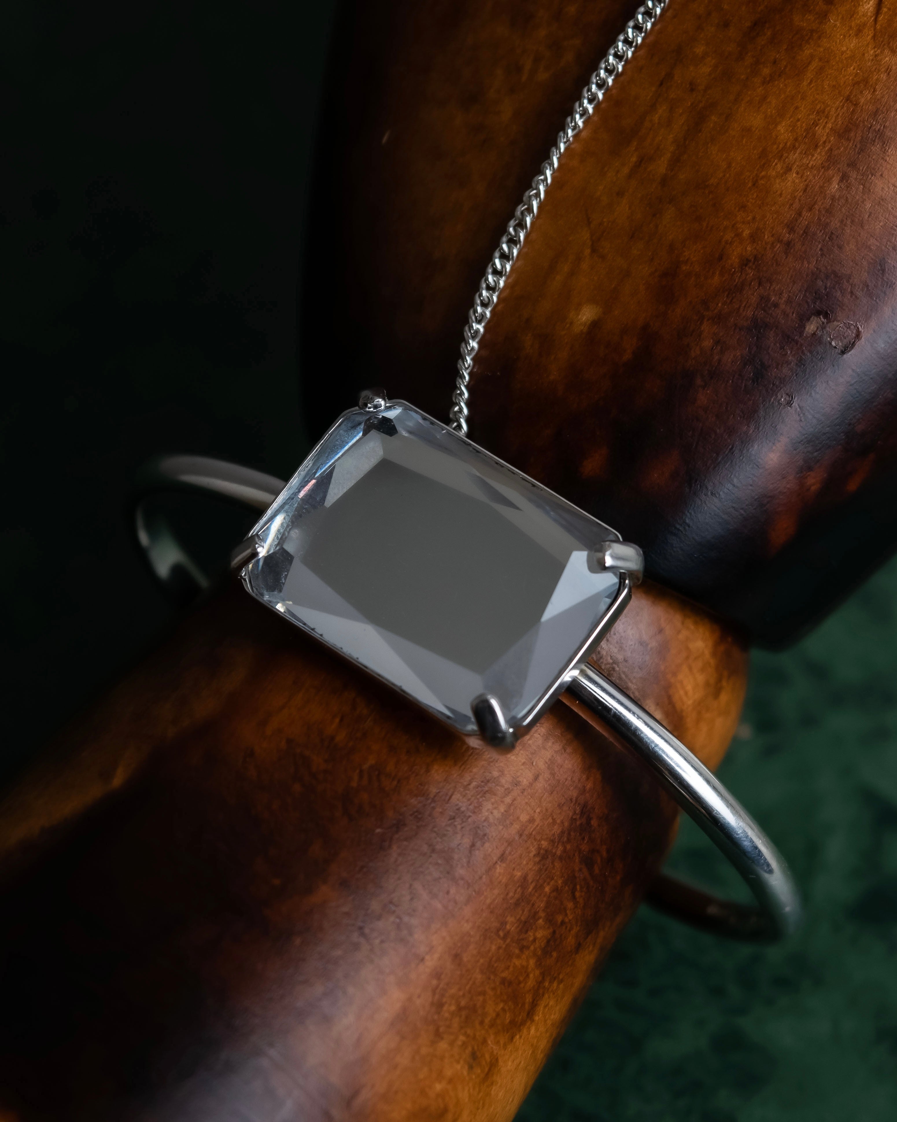 "Maison Martin Margiela" Crystal cut head motif ring＆bangle combination set