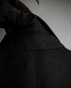 "HERMES" 90's Elegantly relaxed cotton linen tailored jacket