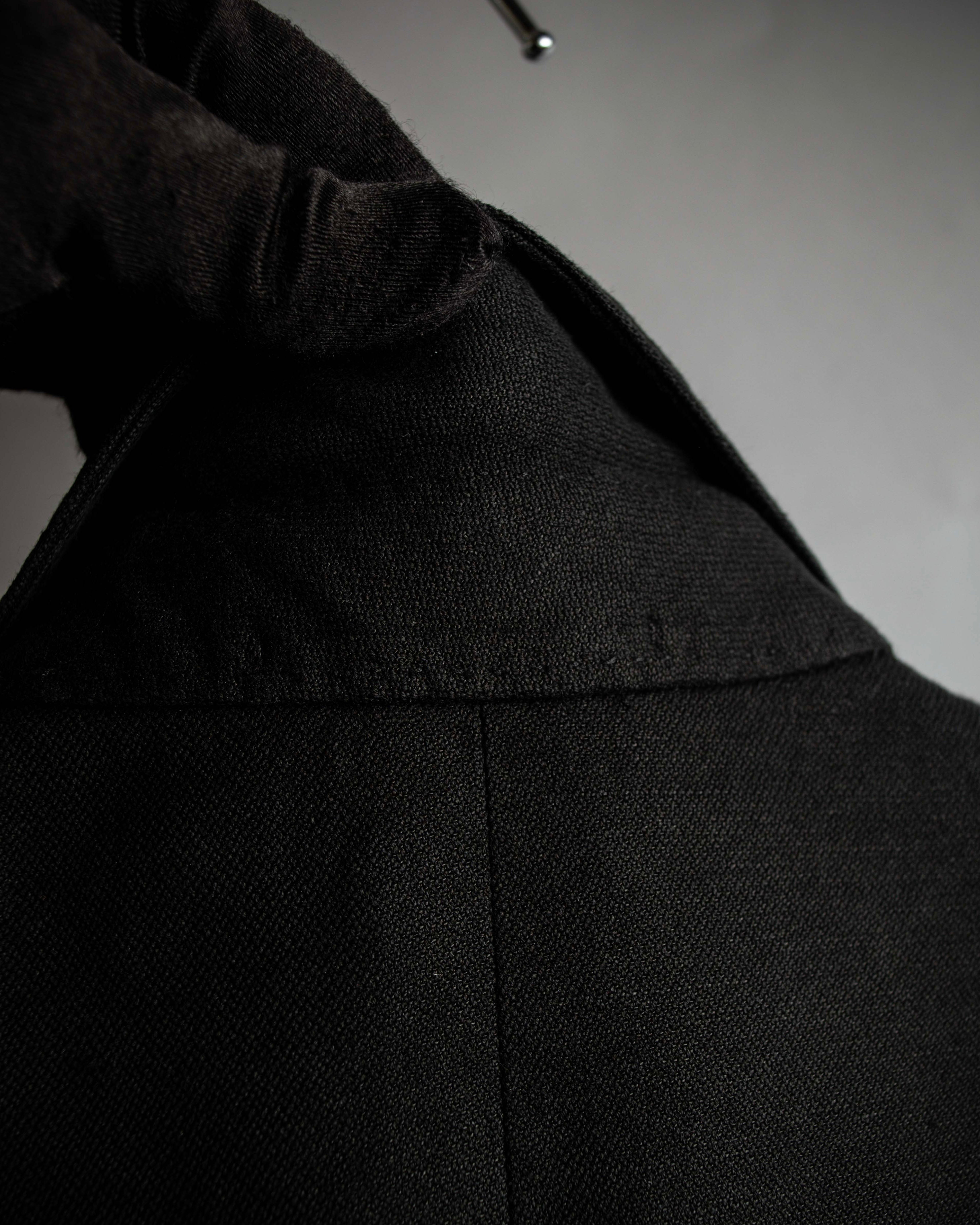 "HERMES" 90's Elegantly relaxed cotton linen tailored jacket