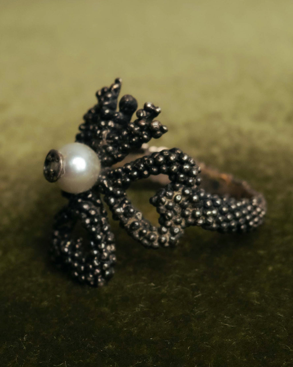 “GUCCI” 2016-20 Pearl GG flower ring