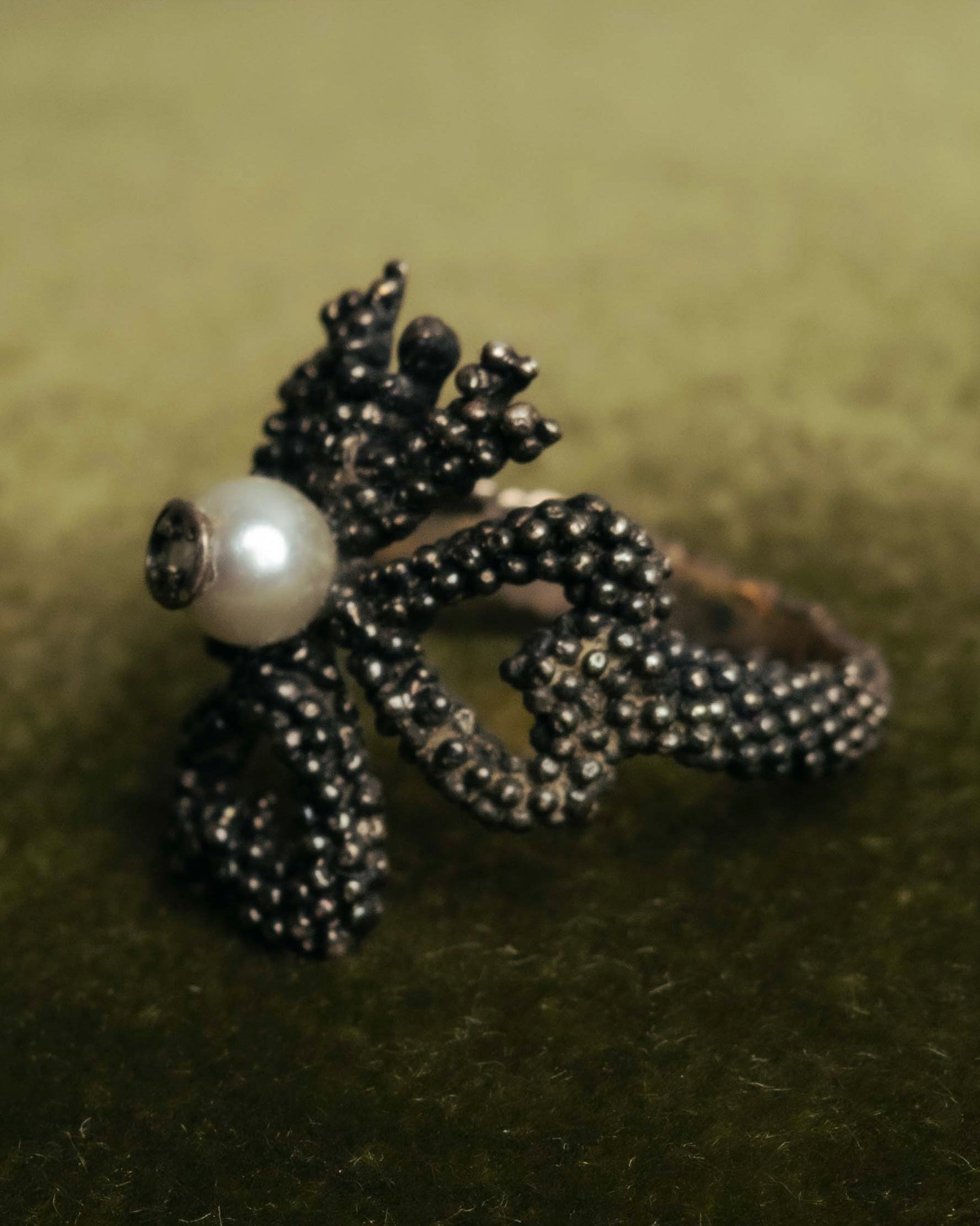 “GUCCI” 2016-20 Pearl GG flower ring