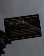 "YVES SAINT LAURENT" Cassandra logo engraved leather bi-fold wallet