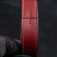 "HERMES" Margiela period burgundy leather bracelet