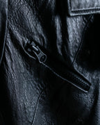 "Acne" Beautiful shape genuine leather double riders jacket