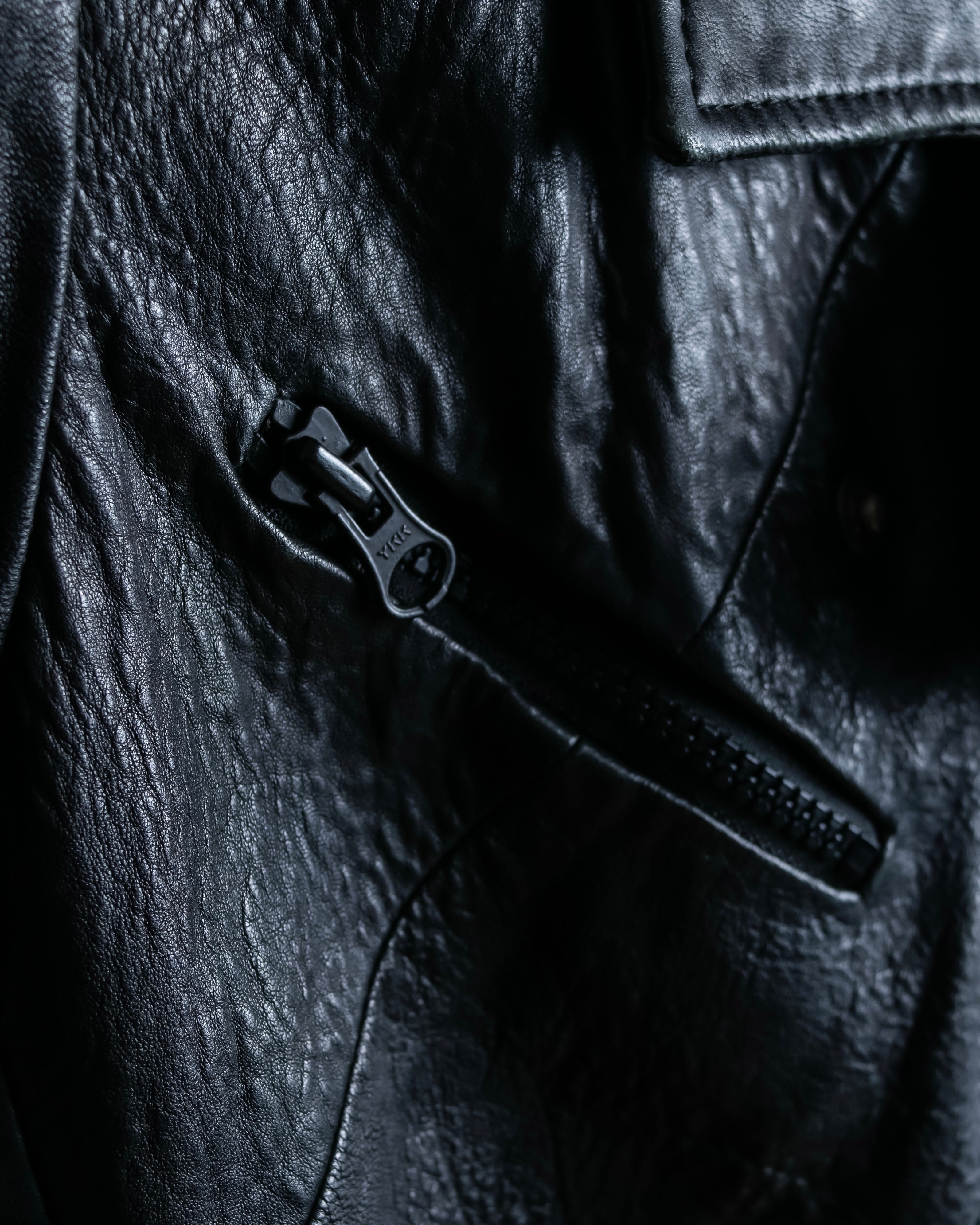 "Acne" Beautiful shape genuine leather double riders jacket