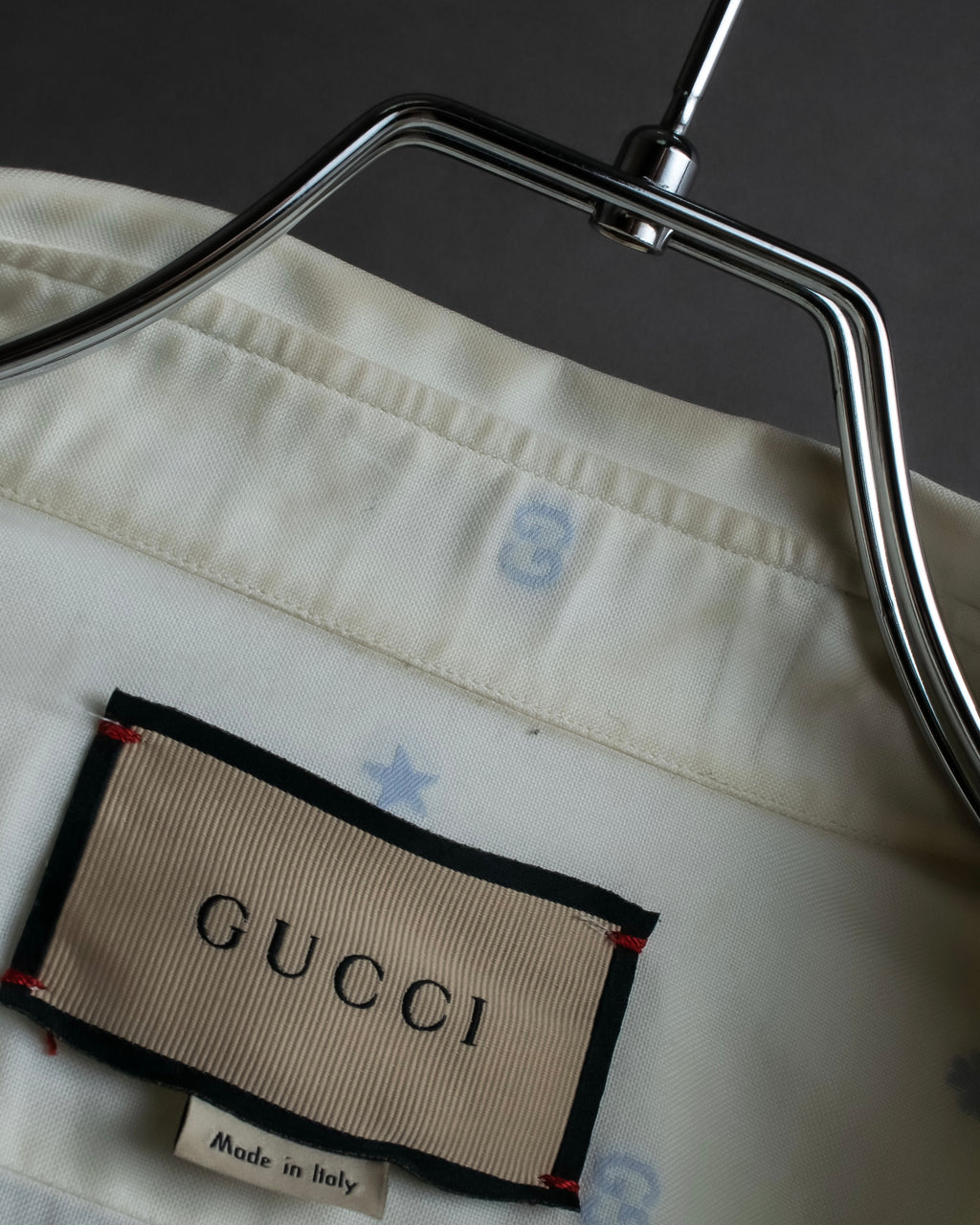 "GUCCI" Iconic embroidered pattern cotton shirt