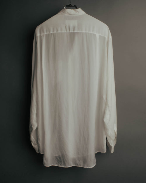 “Maison Margiela” 2018’s-20’s Cupro sheer white shirt