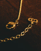 "Christian Dior" 80's-90's Gold monogram pendant necklace