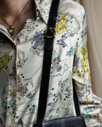 "HERMES" Margiela period Les Étoiles, Stars silk shirt