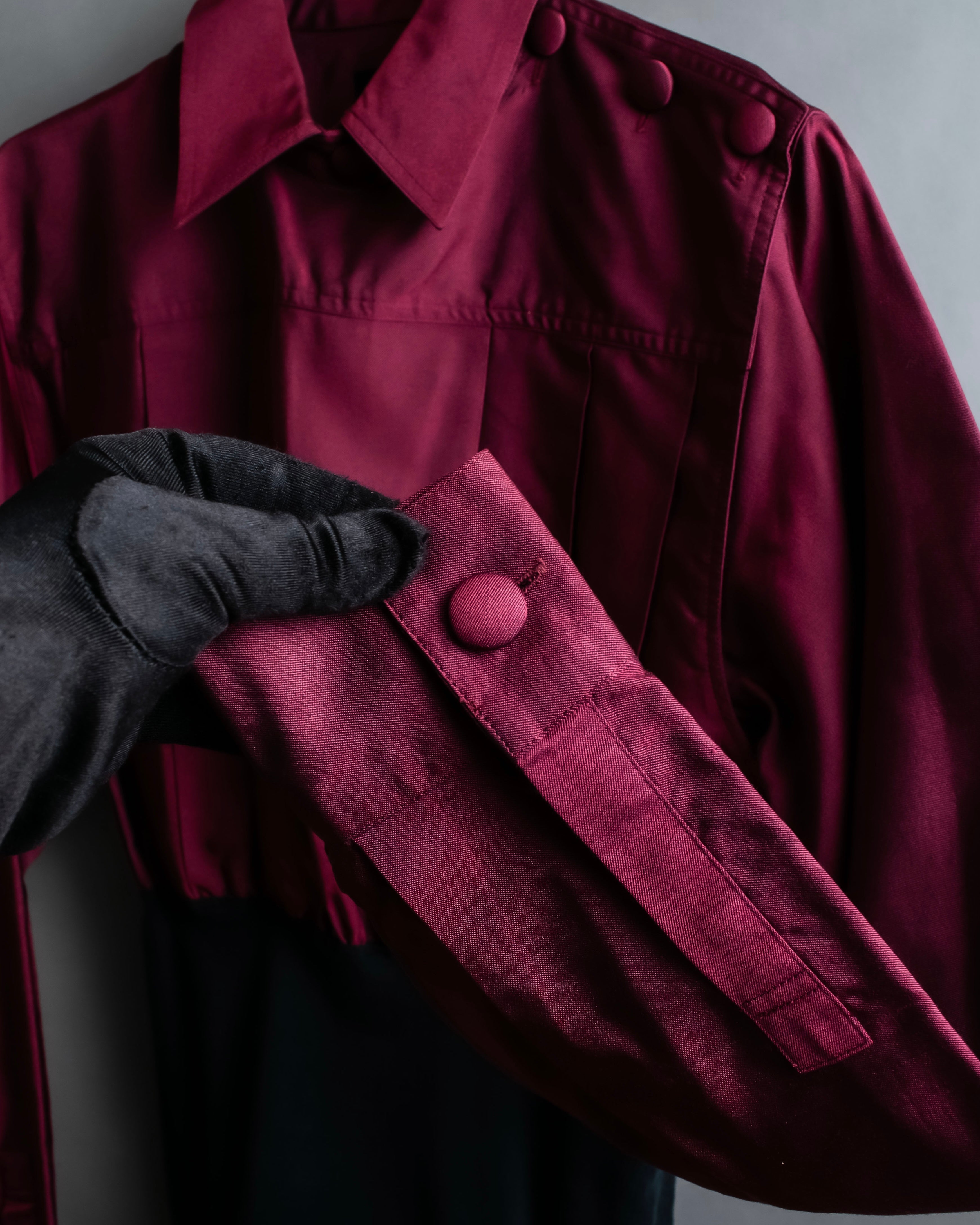 "JEAN PAUL GAULTIER FEMME"
 Waist different material switching design shirt