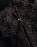 "LOUIS VUITTON" Damier check silk jacquard neck tie