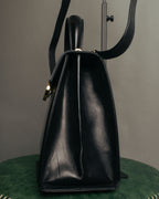 “Salvatore Ferragamo” 90’s-00’s Gancini top handle box calf bag