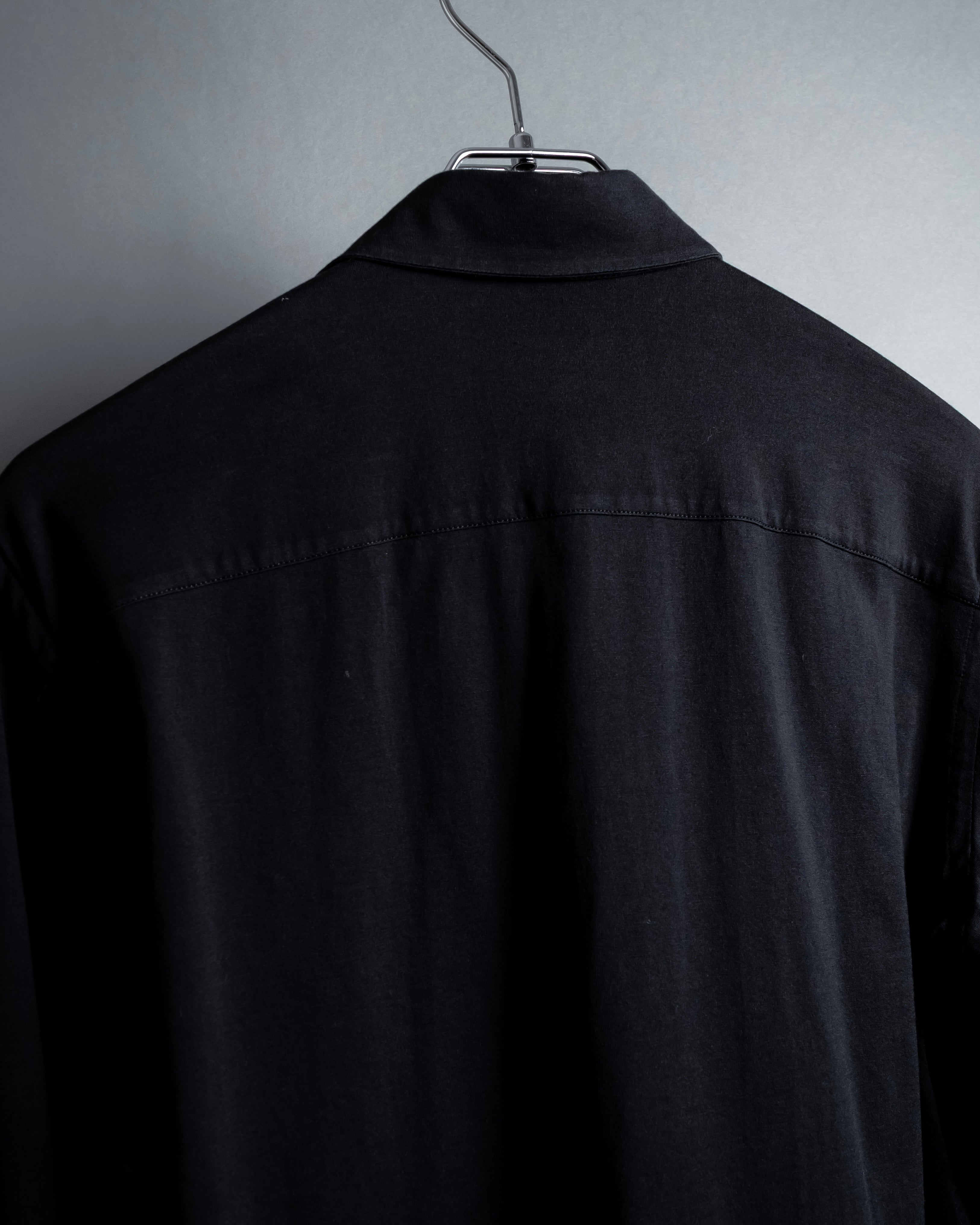 "FENDI" Pick stitch design fly front shirt