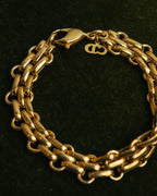 "Christian Dior" 80's-90's Gold-tone chain bracelet