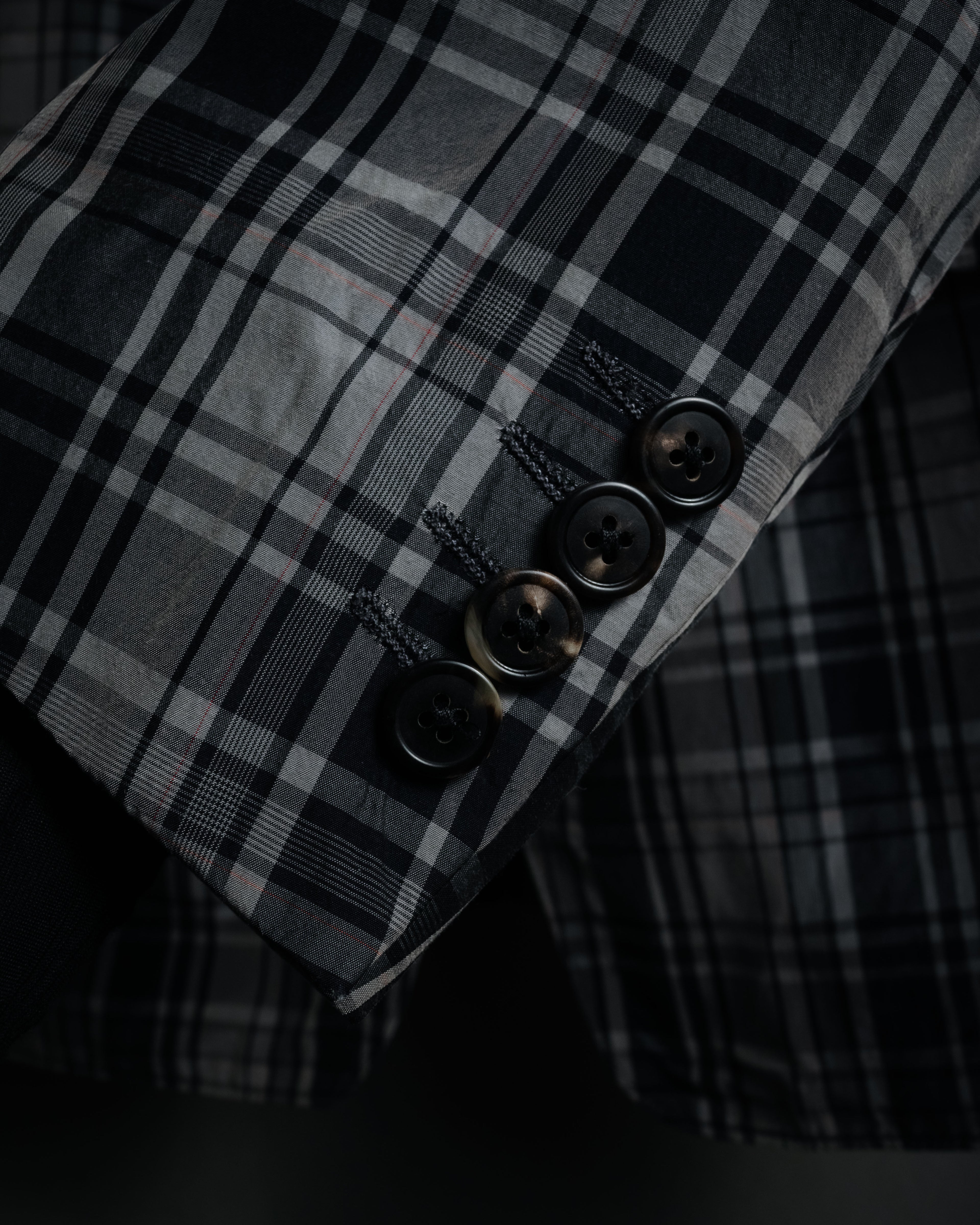 "DRIES VAN NOTEN" 2012-2018 lightweight madras check tailored jacket