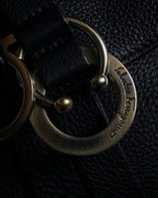 "Salvatore Ferragamo" Gancini reconstructed design shrink leather bag