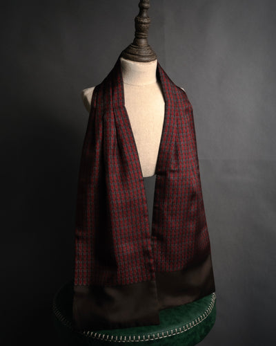 “HERMES” 80’s-90’s Bit motif geometric silk stole