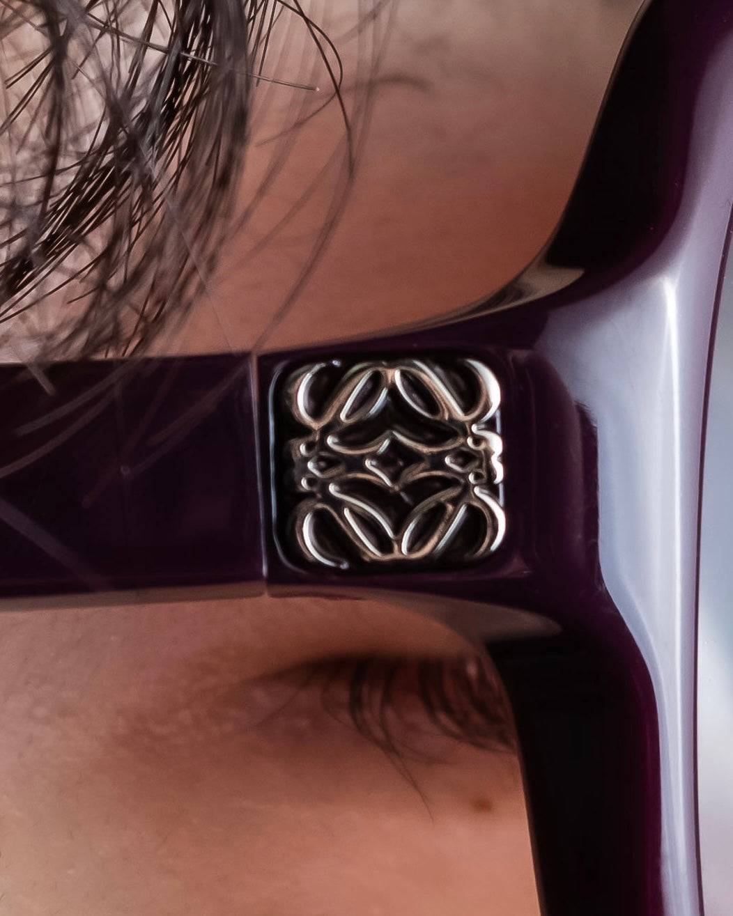 "LOEWE" Butterfly frame wine red sunglasses